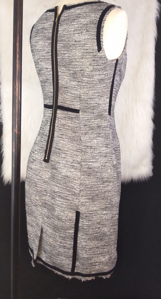 Yoana Baraschi Grey and Black Sleeveless A Line Dress Size 8 - Picture 10 of 16